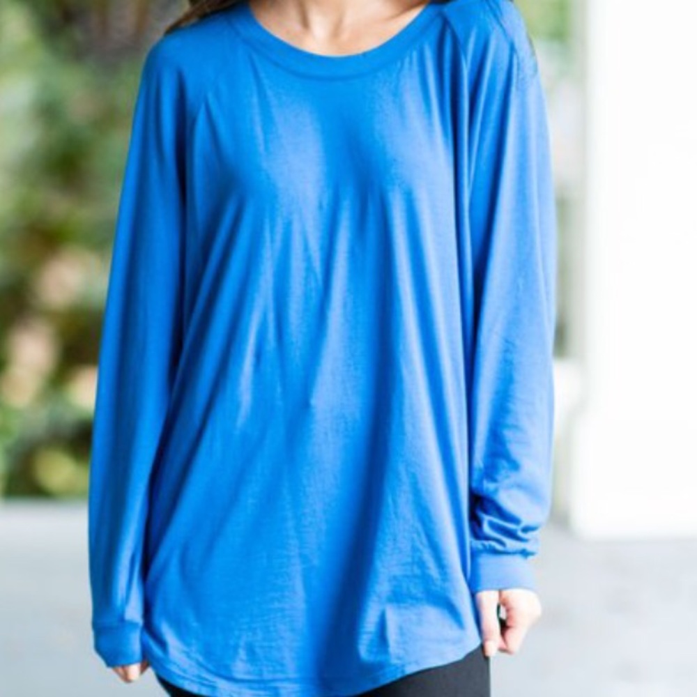 Long sleeve cobalt blue tunic